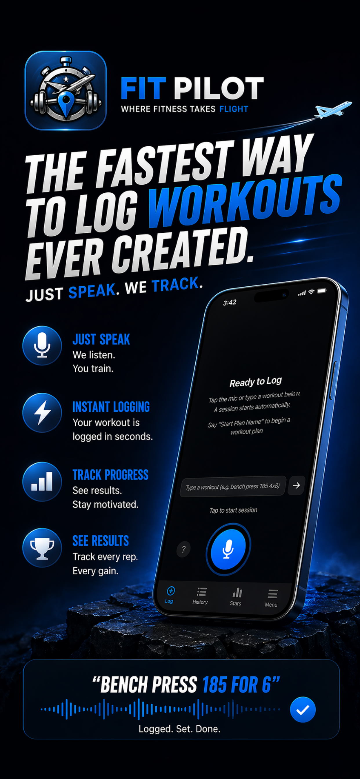 FitPilot App - Main Screen