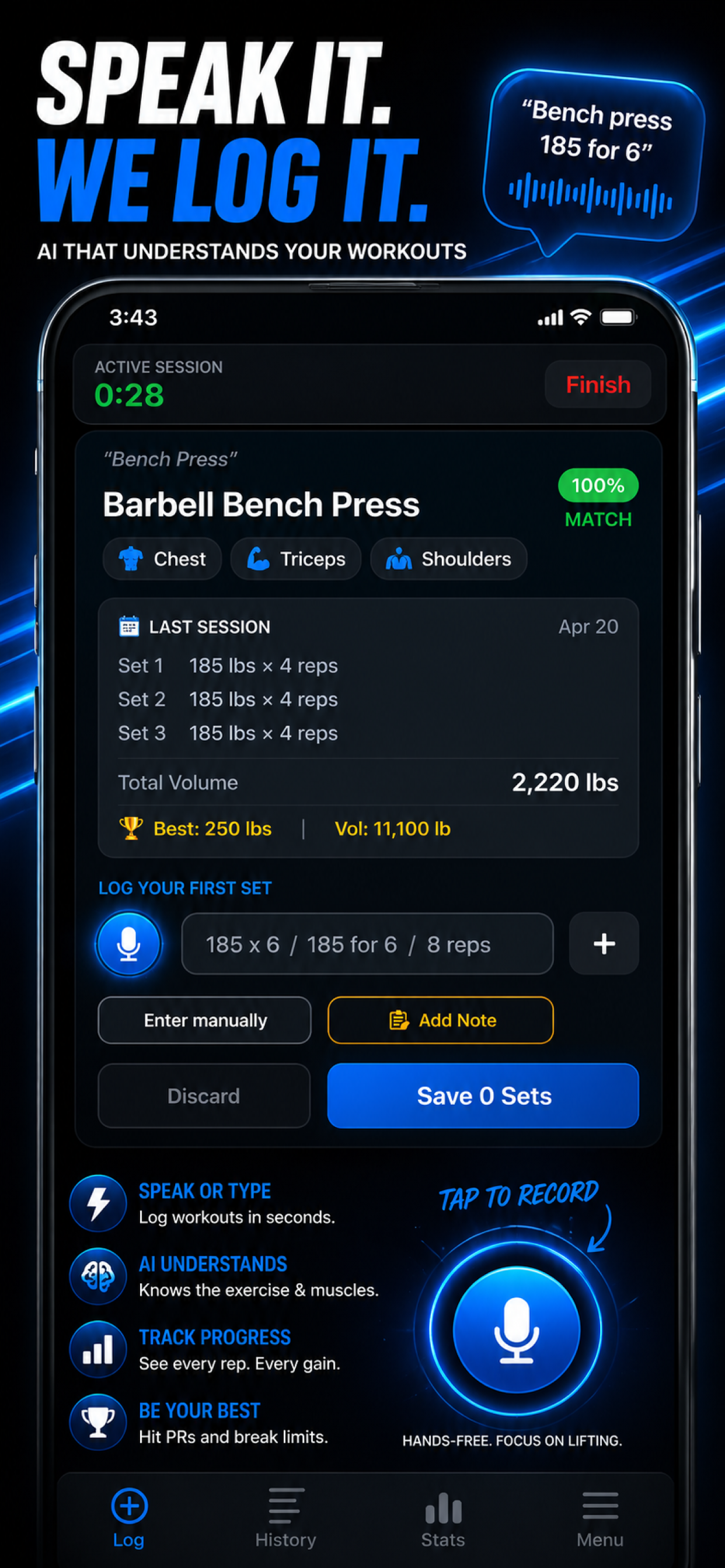 FitPilot - Voice logging interface